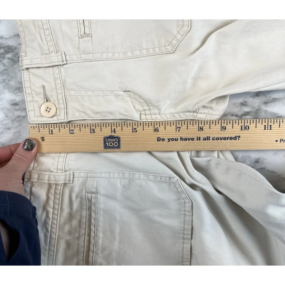 Hollister Y2K Chino Pants Women's 7‎ Low Rise Slit Pockets Coastal Wide Leg